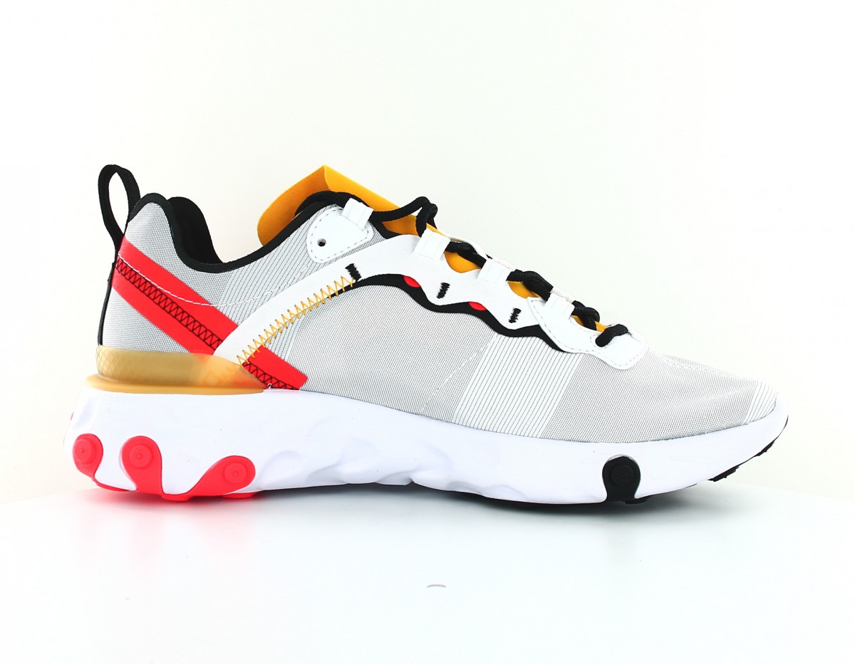 Nike React Element 55 gris noir orange jaune