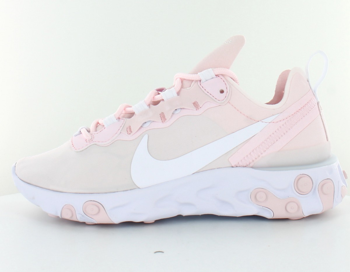 Nike React Element 55 rose blanc