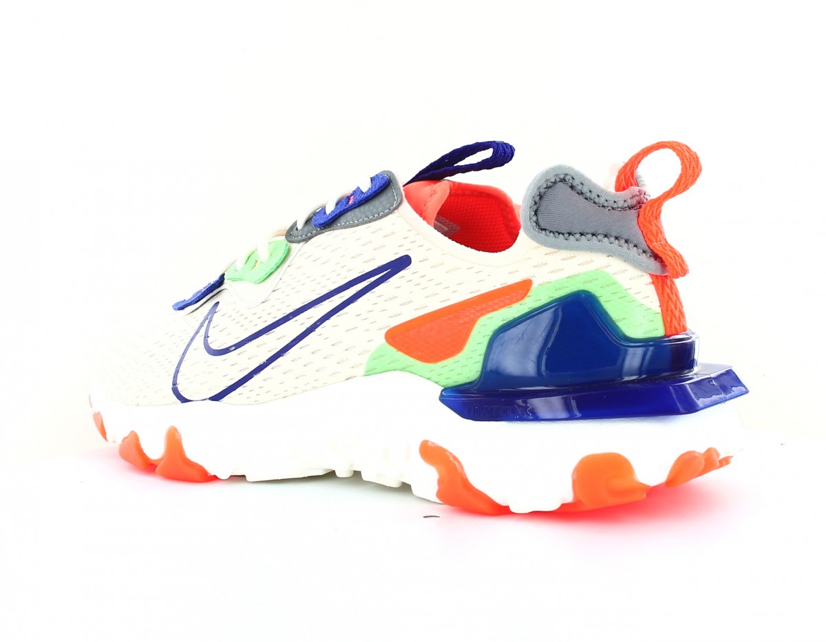 beige & orange react vision sneakers