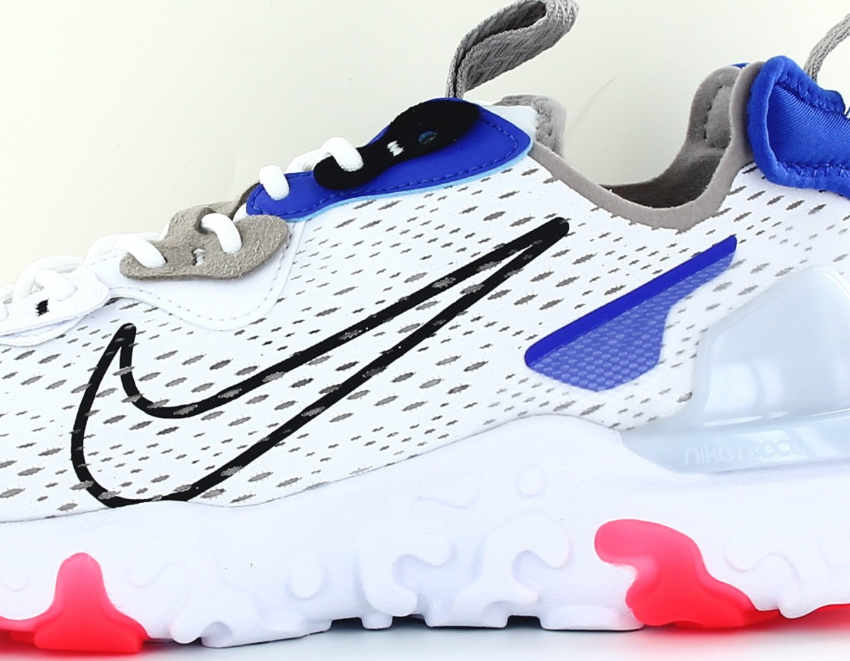 Nike React vision blanc noir bleu rouge