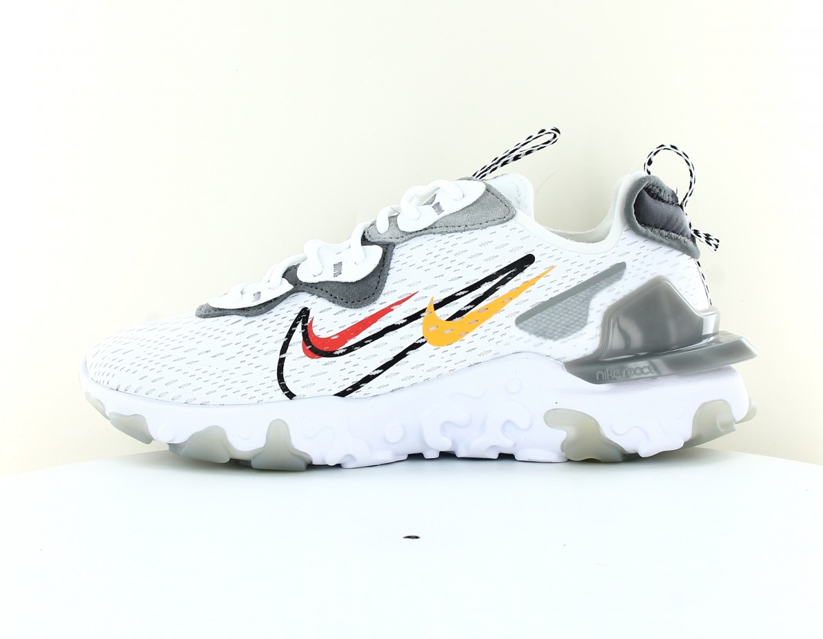 Nike React vision blanc noir orange jaune