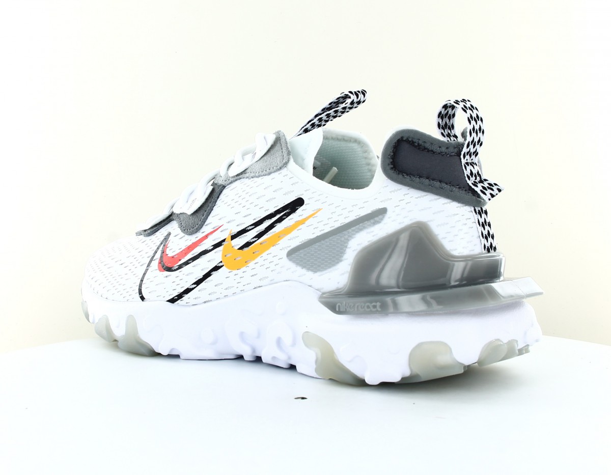 Nike React vision blanc noir orange jaune