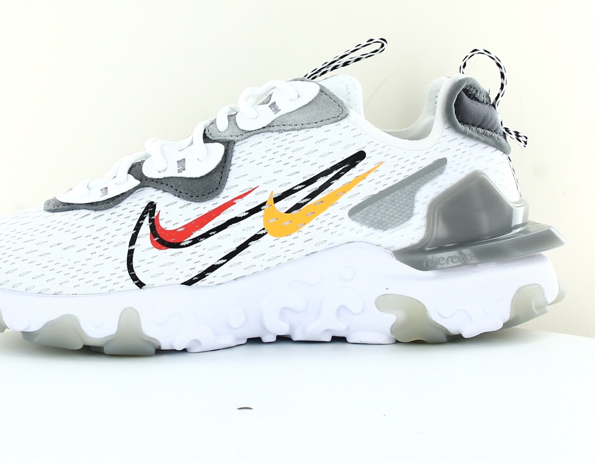 Nike React vision blanc noir orange jaune