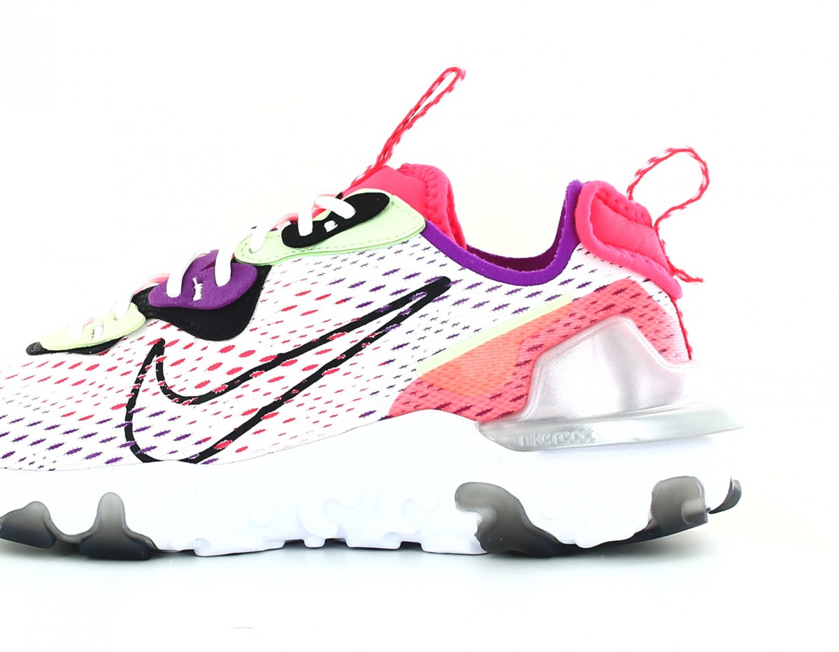 Nike React vision blanc noir violet vert