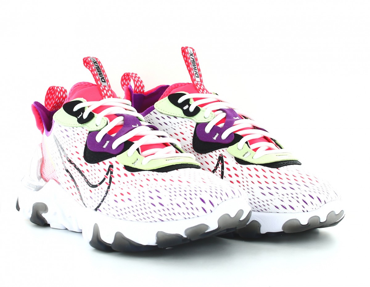 Nike React vision blanc noir violet vert