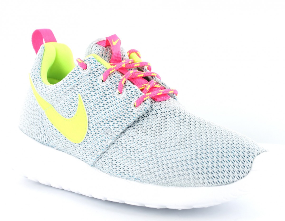 Nike Rosherun gs GRIS/JAUNE/FLUO