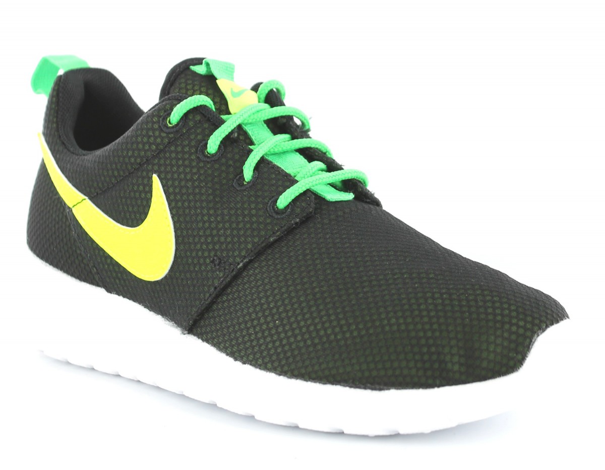 Nike Rosherun gs NOIR/JAUNE/FLUO