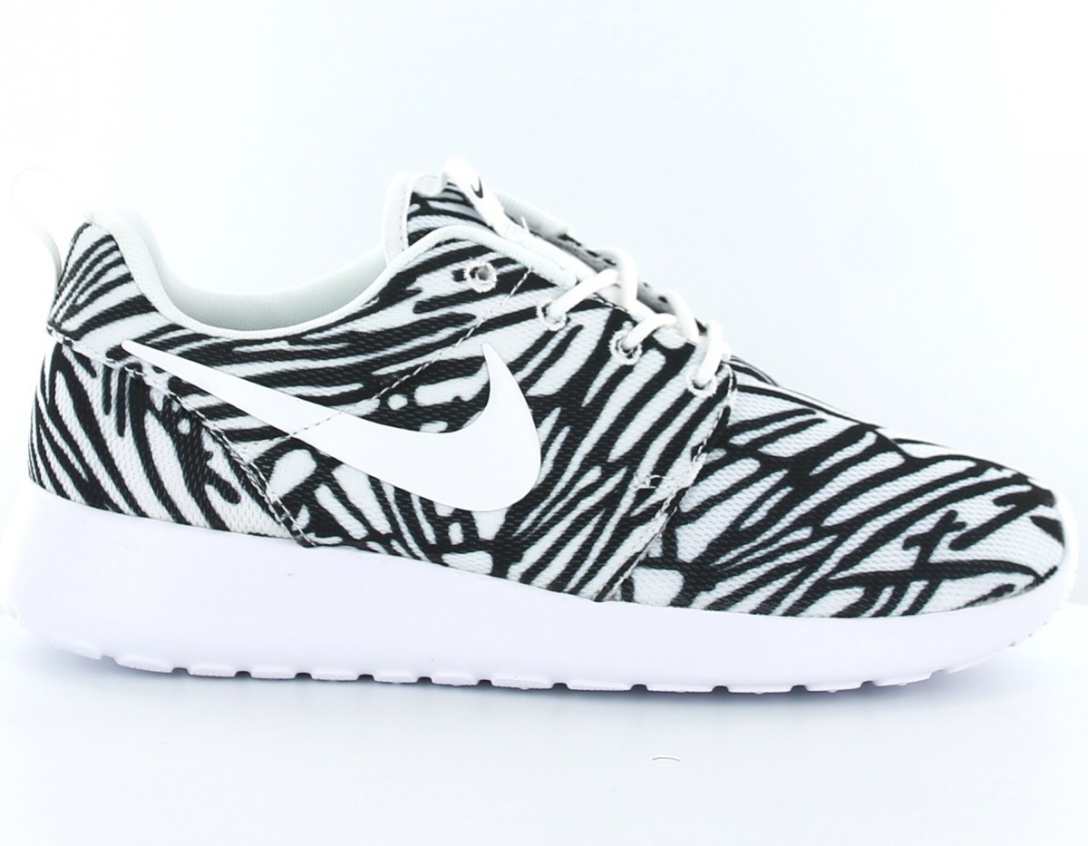 Nike roshe one print BLANC/NOIR