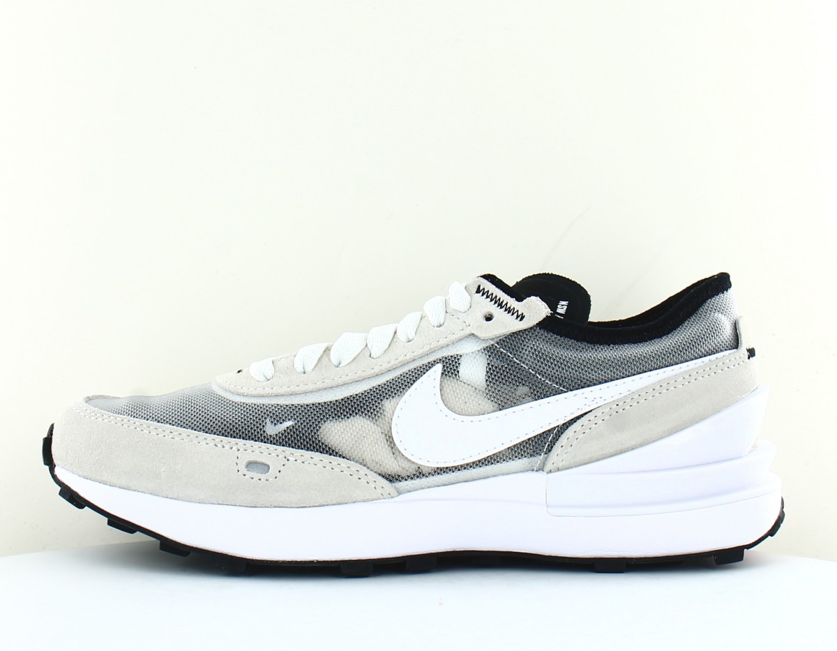 Nike Waffle one gs blanc beige noir