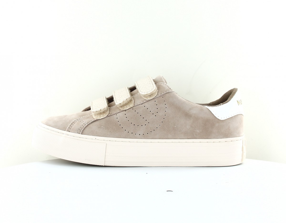 Noname Arcade straps suede beige blanc