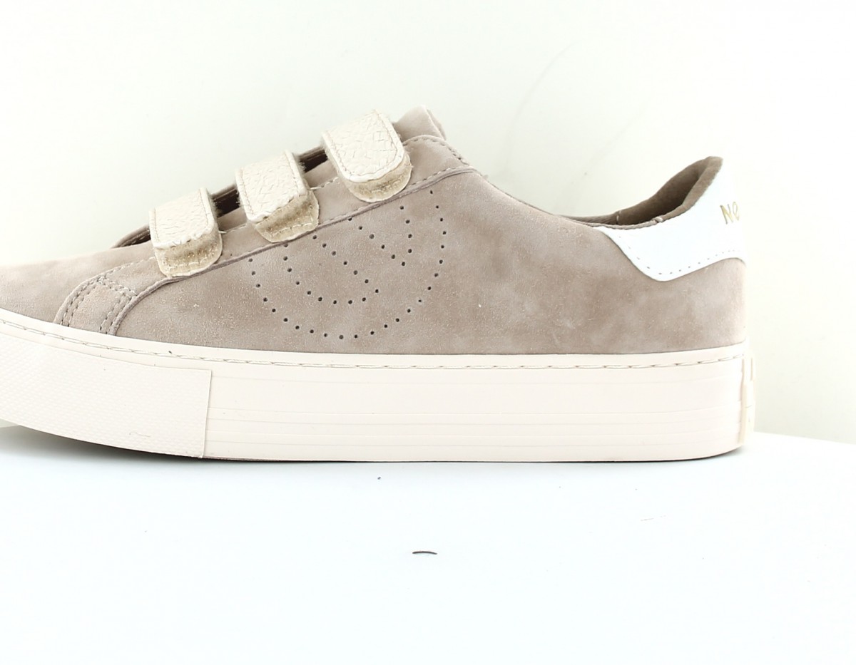 Noname Arcade straps suede beige blanc