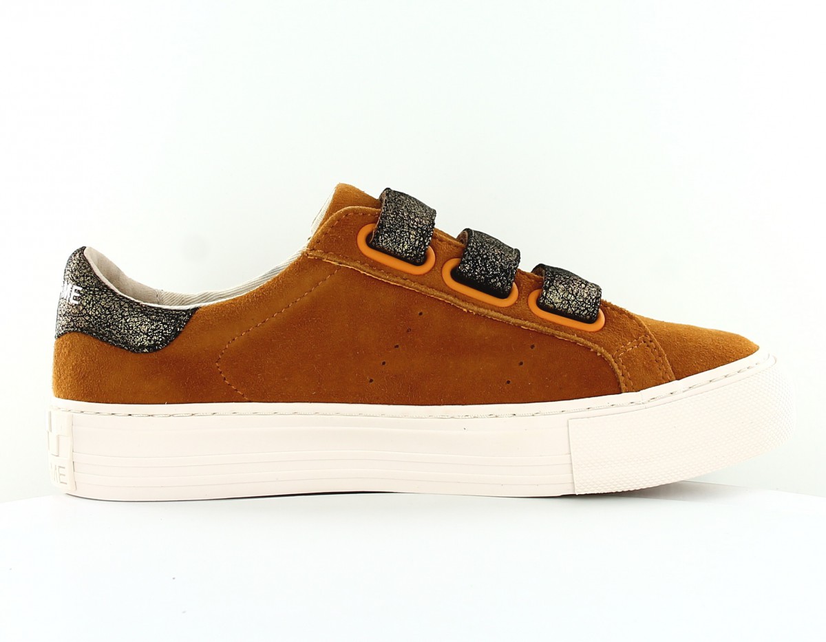 Noname Arcade straps suede camel beige