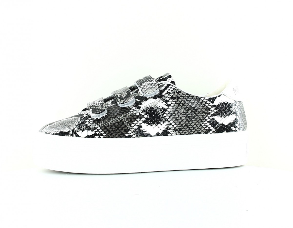 Noname Plato straps nappa print kobra gris blanc cobra