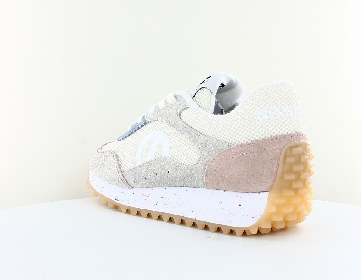 Noname Punky jogger suede blanc beige bleu ciel