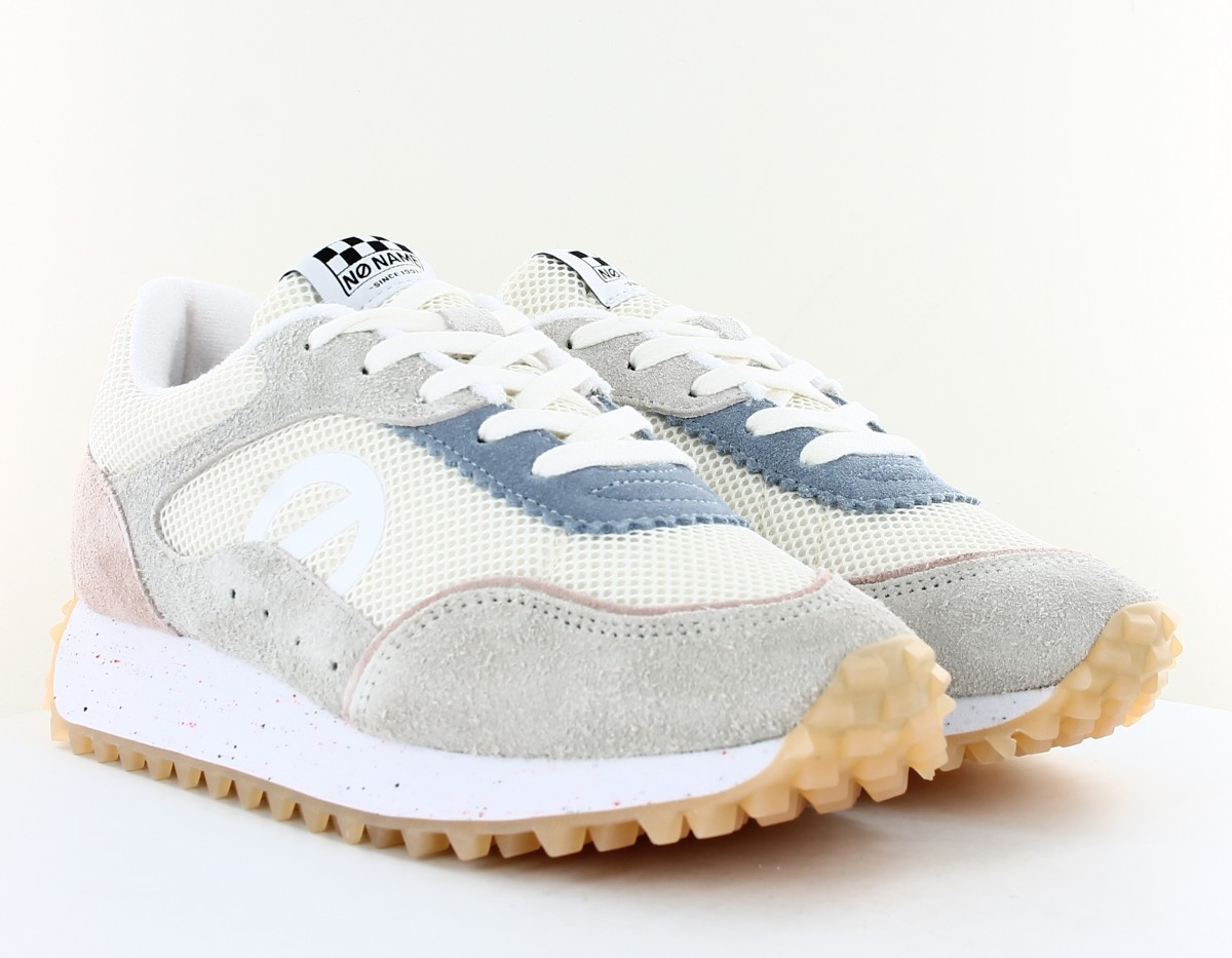 Noname Punky jogger suede blanc beige bleu ciel