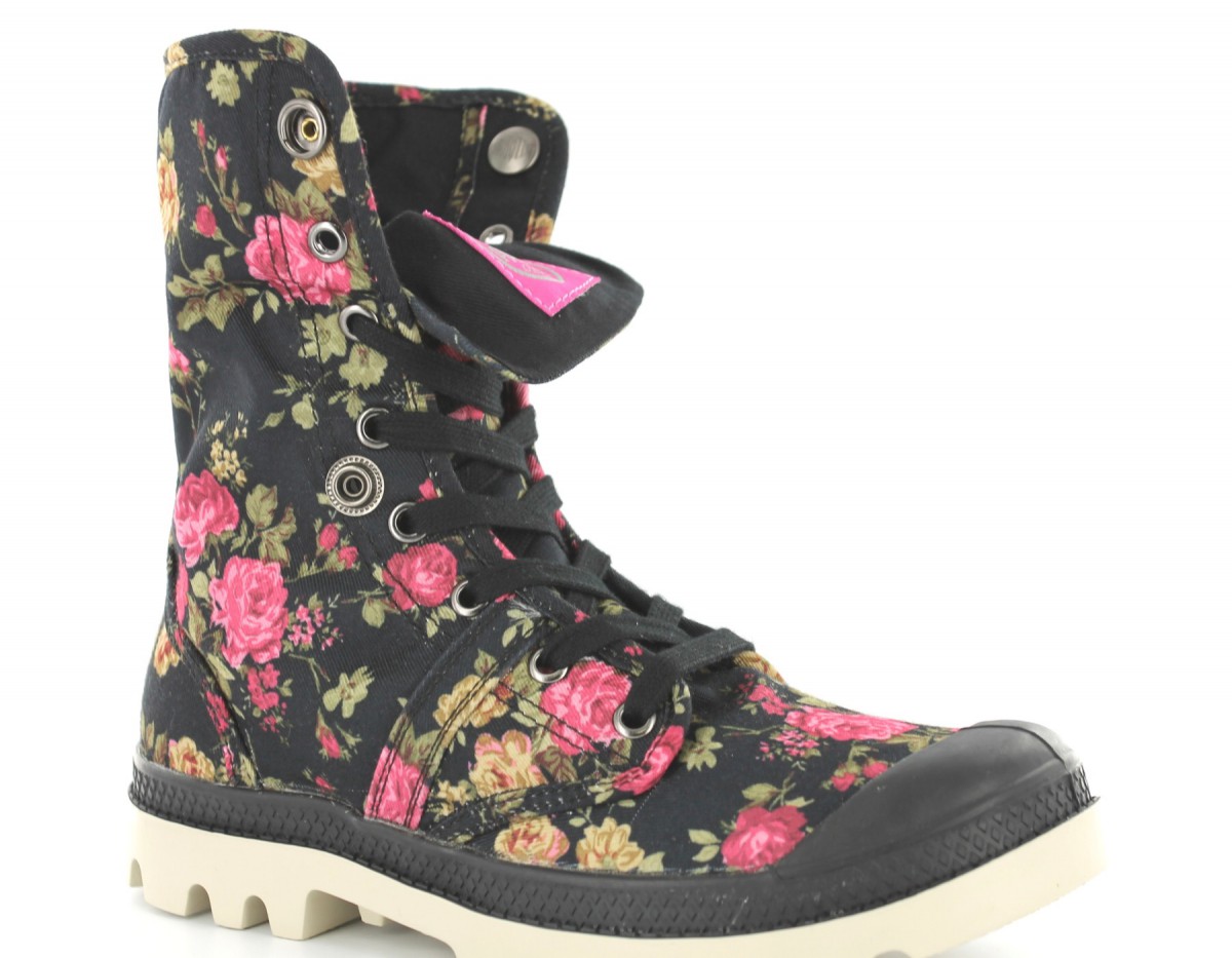 Palladium Baggy flower NOIR/FLEUR