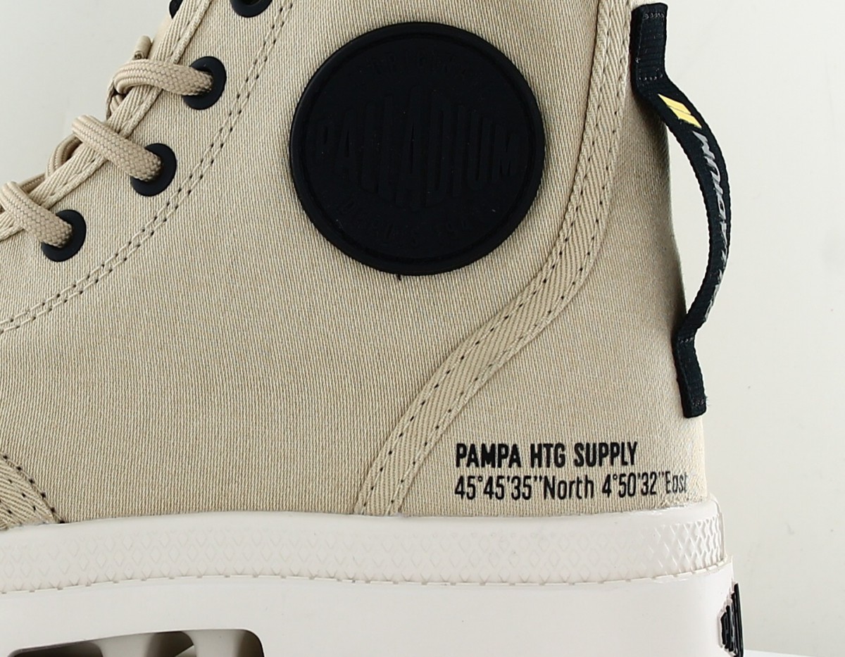 Palladium Pampa hi htg beige noir blanc