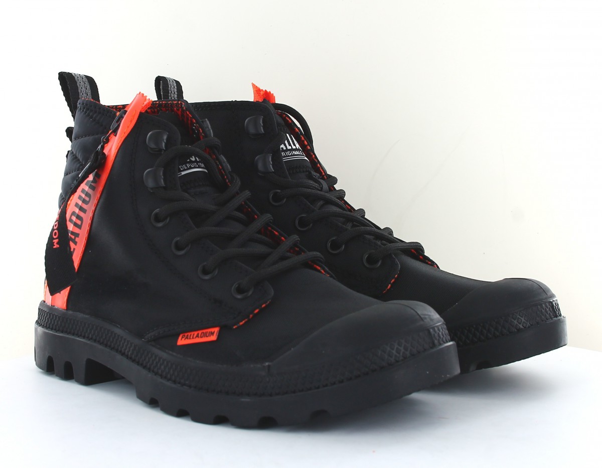 Palladium Pampa unlocked noir orange kaki