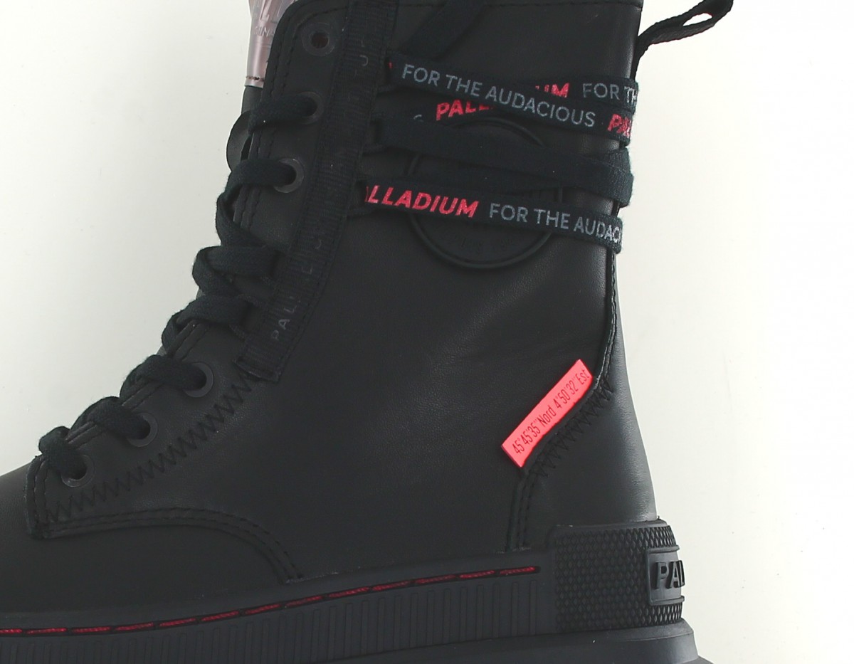 Palladium Revolt boot leather noir noir rose