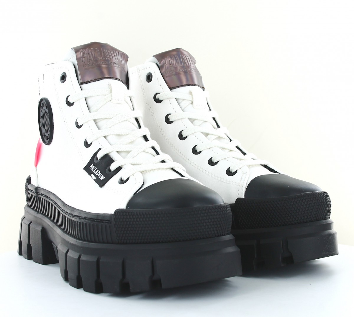 Palladium Revolt hi tx blanc noir rose