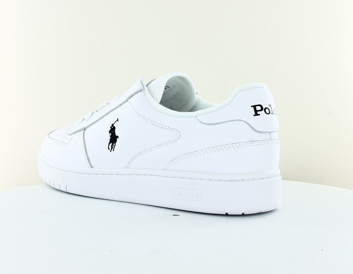 Polo Ralph Lauren Polo court sneakers low top laces blanc blanc noir