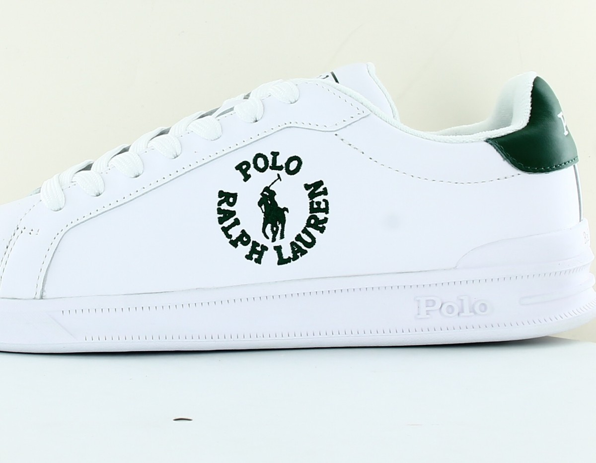 Polo Ralph Lauren Polo court sneakers high top laces blanc vert