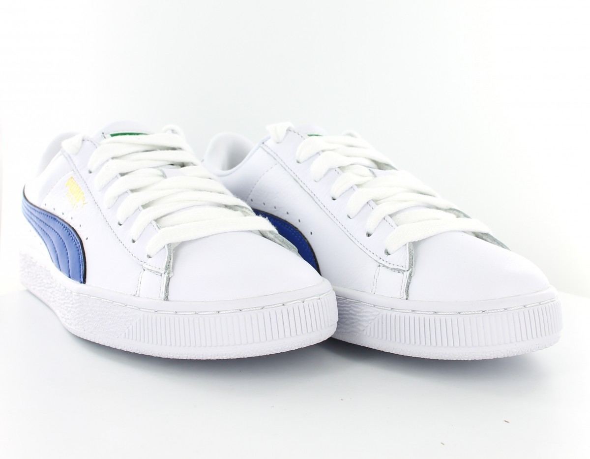 Puma Basket classic lfs Blanc bleu or