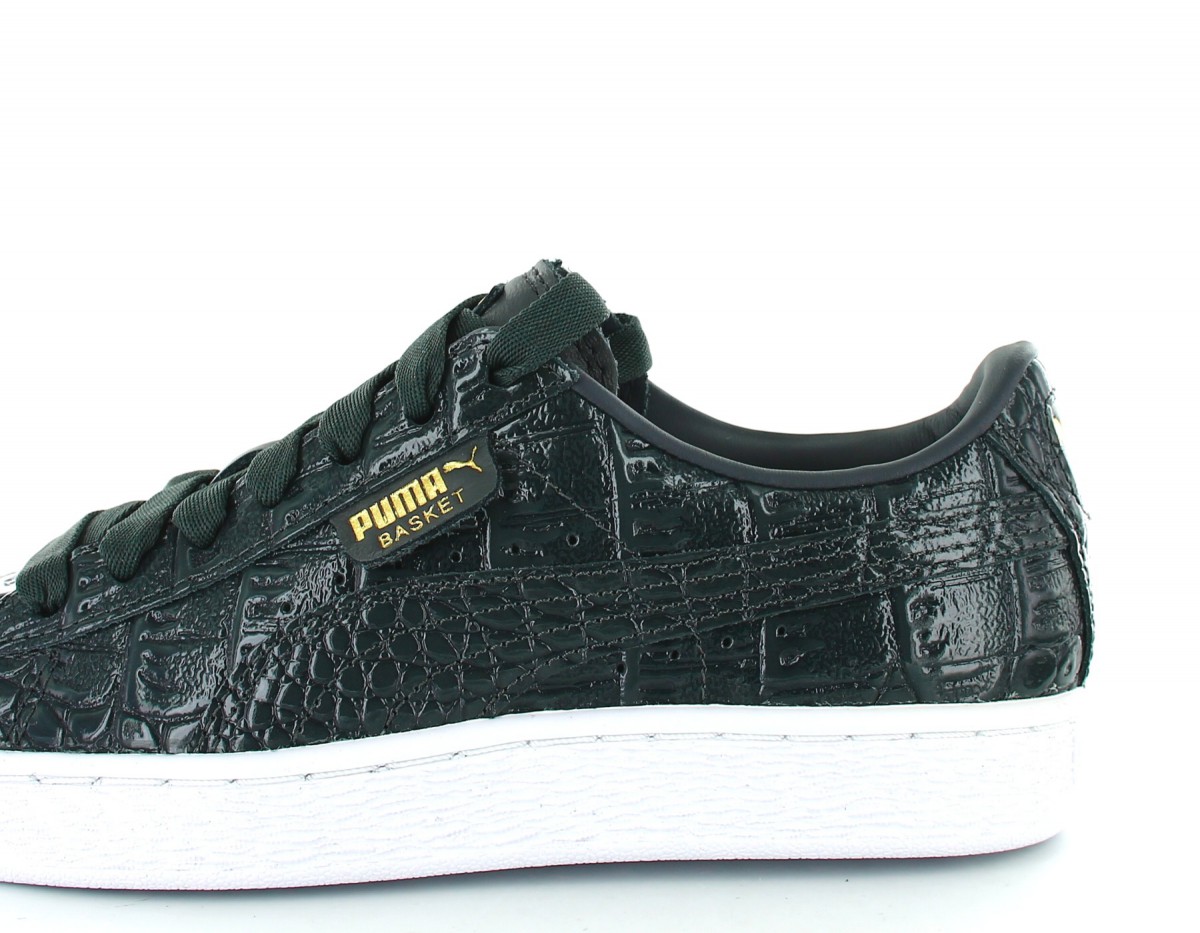 Puma Basket Exotic luxe vert-blanc