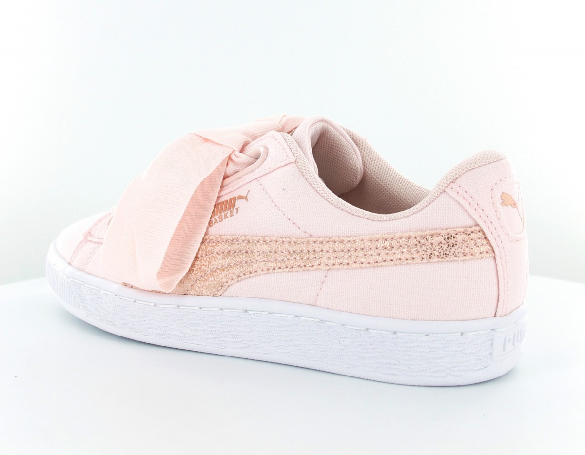 Puma Basket heart canvas femme rose rose gold