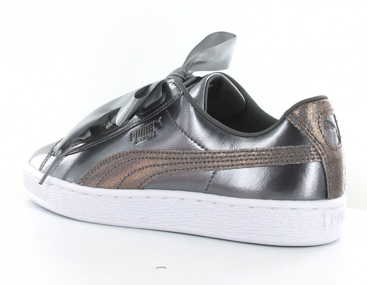 Puma Basket heart lunalux jr gris gris argent