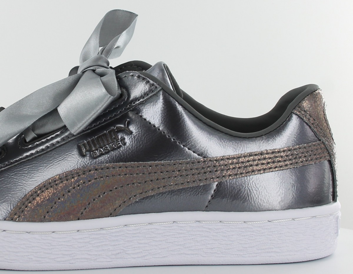 Puma Basket heart lunalux jr gris gris argent