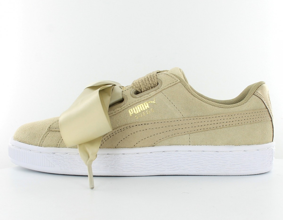 Puma Suede Heart Safari Beige-Blanc