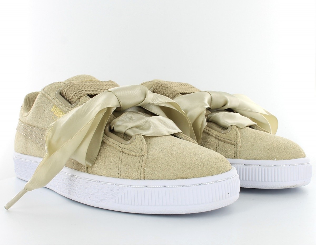 Puma Suede Heart Safari Beige-Blanc