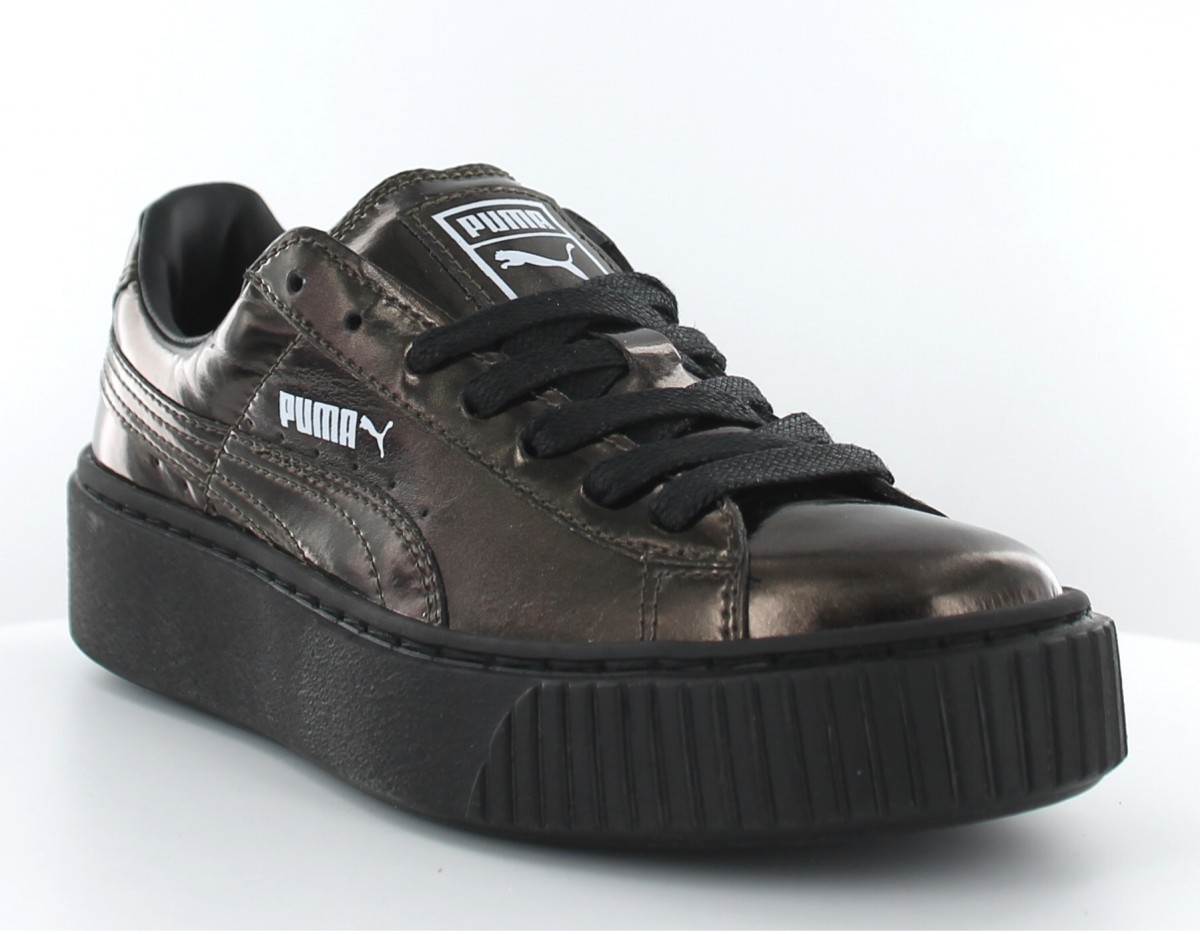 Puma Basket Platform Metalic Black