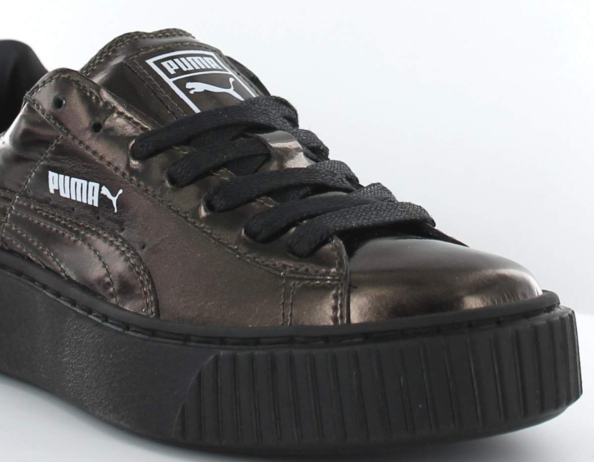 Puma Basket Platform Metalic Black