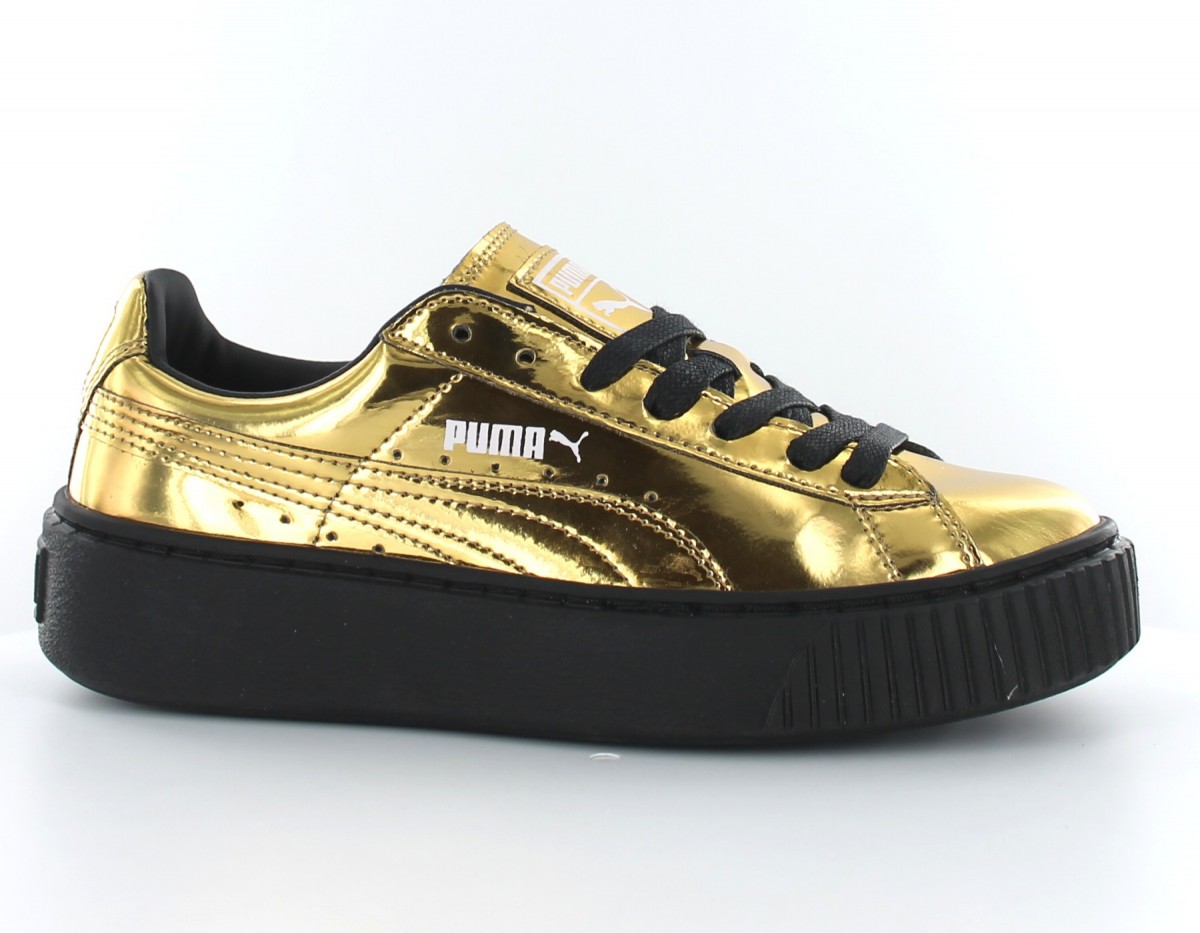 Puma Basket Platform Metalic Gold