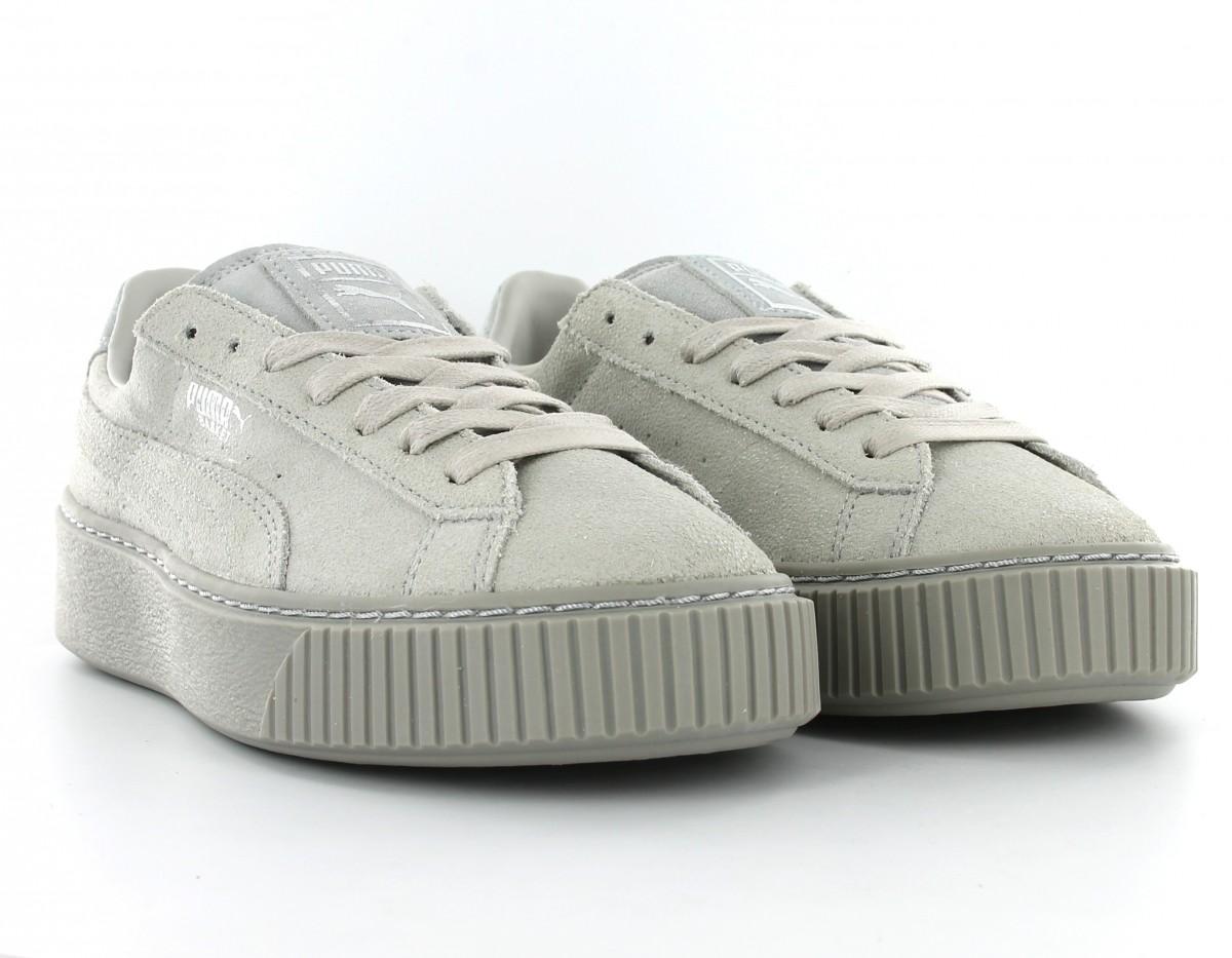 Puma Basket Platform Reset Gris-Brillant