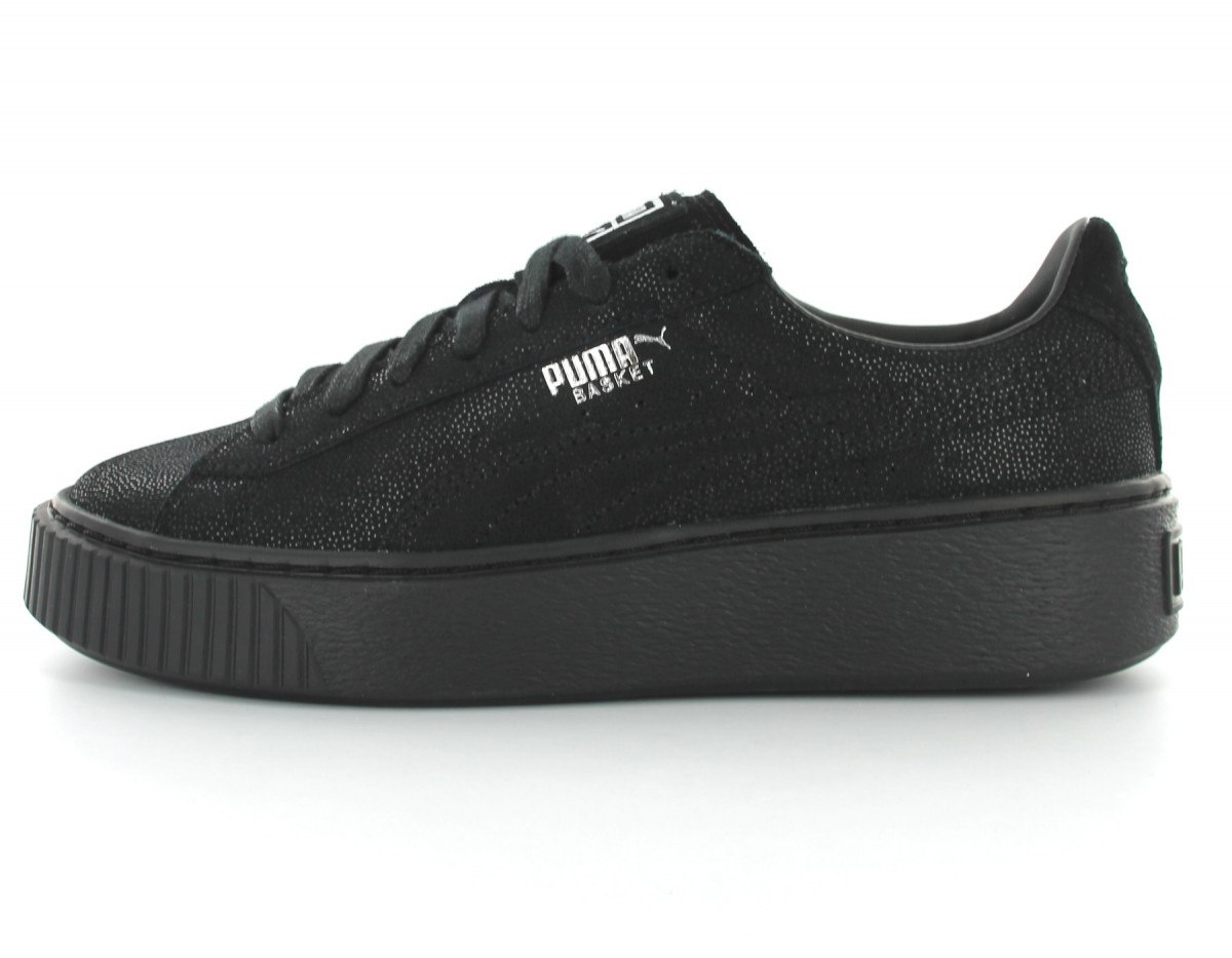 Puma Basket Platform Reset Noir-Brillant