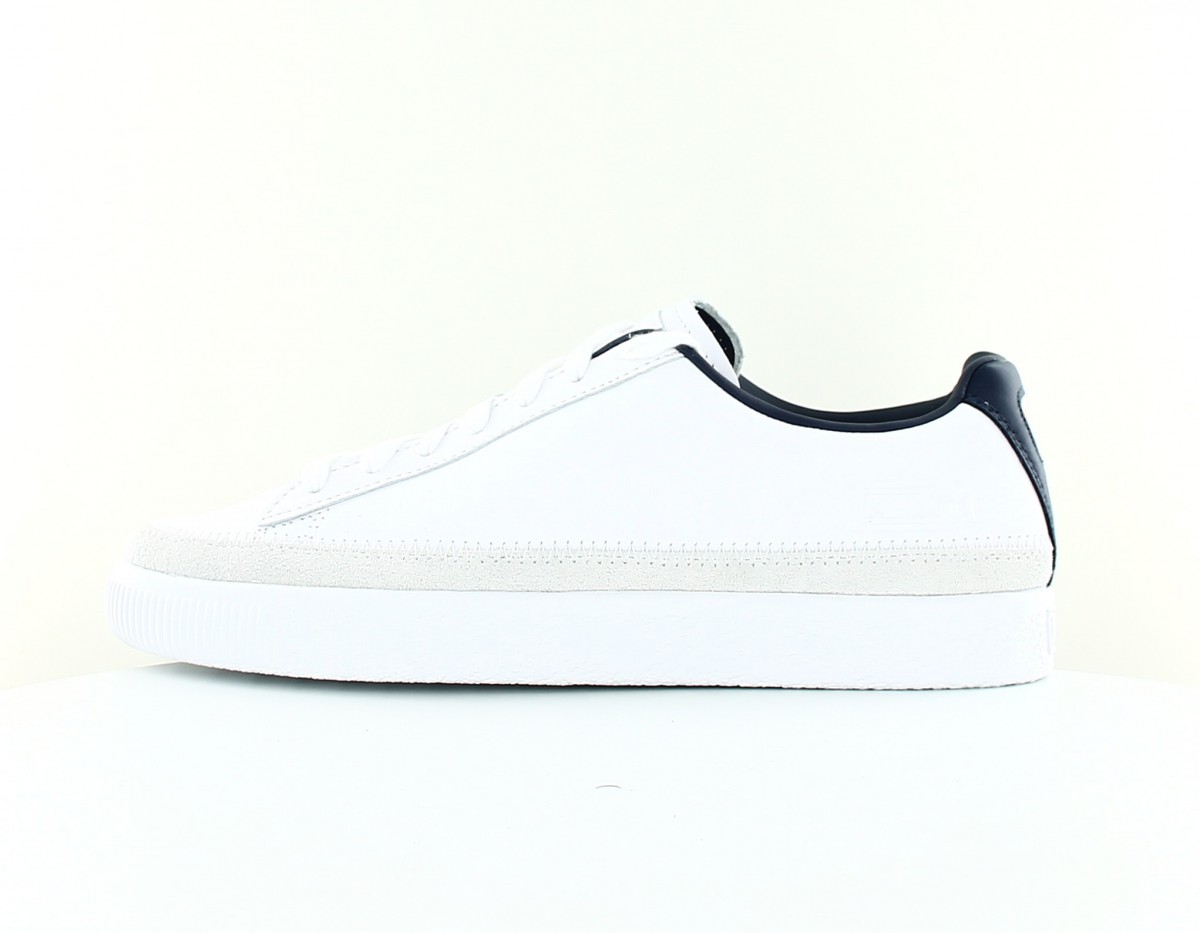 Puma Basket trim block blanc beige bleu marine