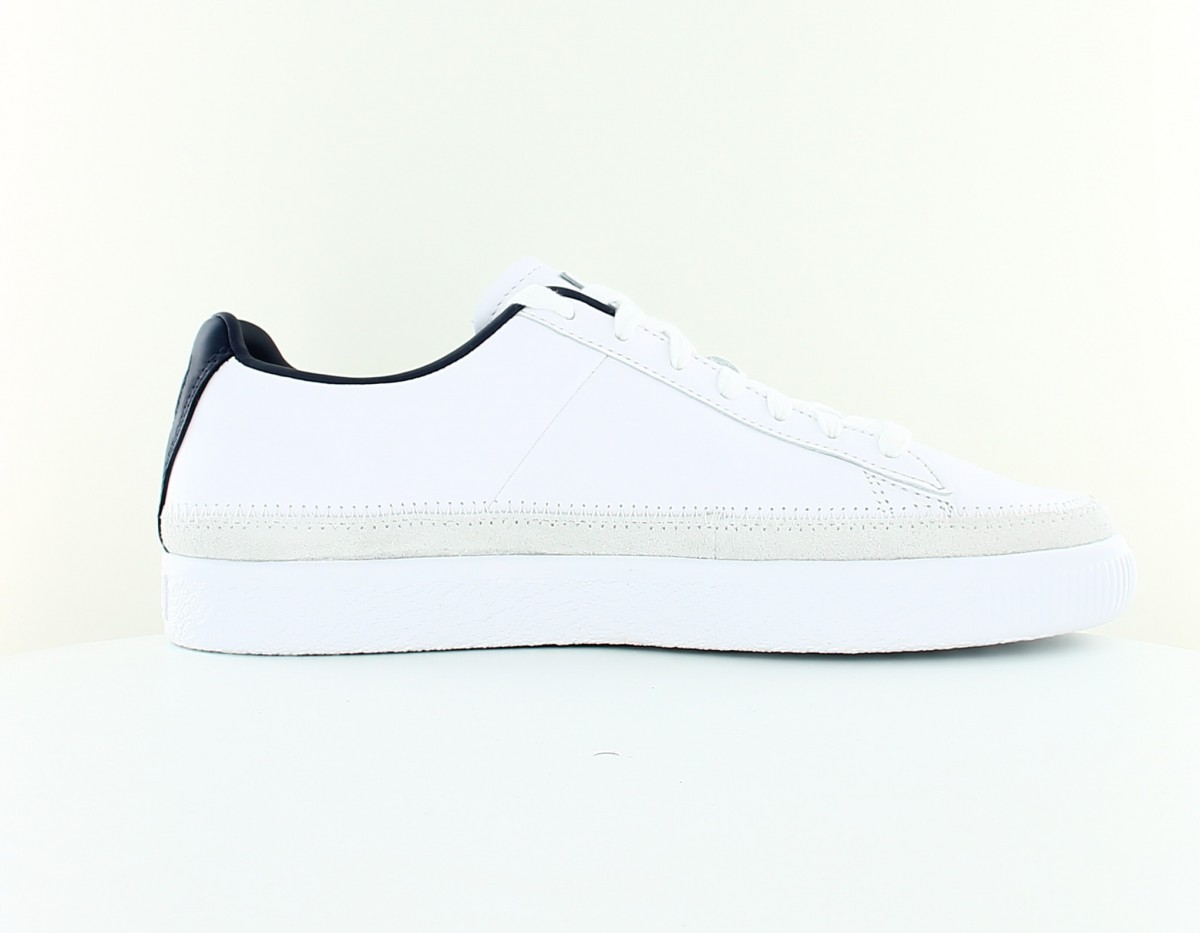 Puma Basket trim block blanc beige bleu marine