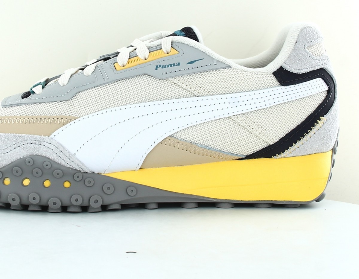 Puma Blktop rider premium blanc beige gris jaune