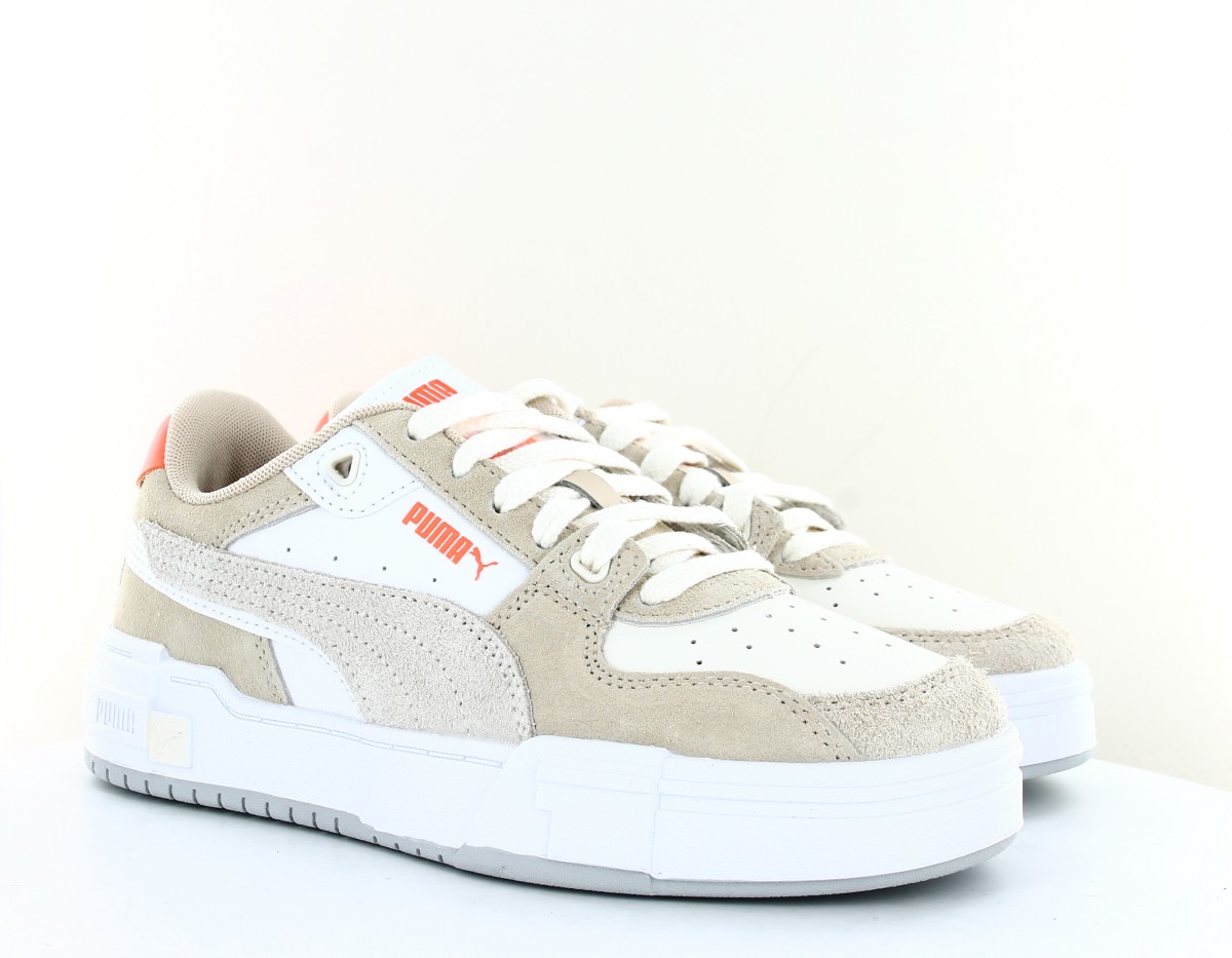 Puma Ca pro glitch suede beige blanc orange fluo