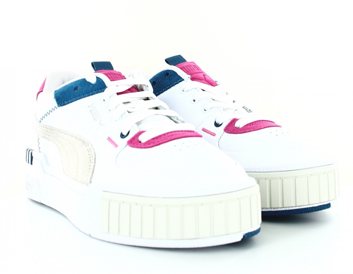 Puma Cali sport blanc beige bleu rose