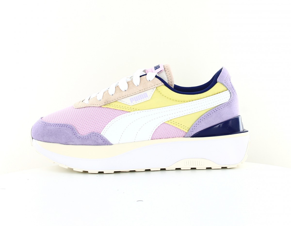 Puma Cruise rider silk rose blanc jaune mauve