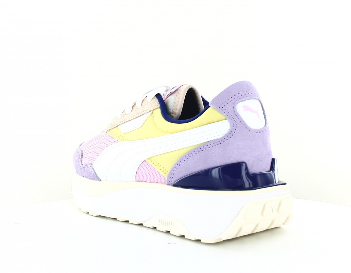 Puma Cruise rider silk rose blanc jaune mauve