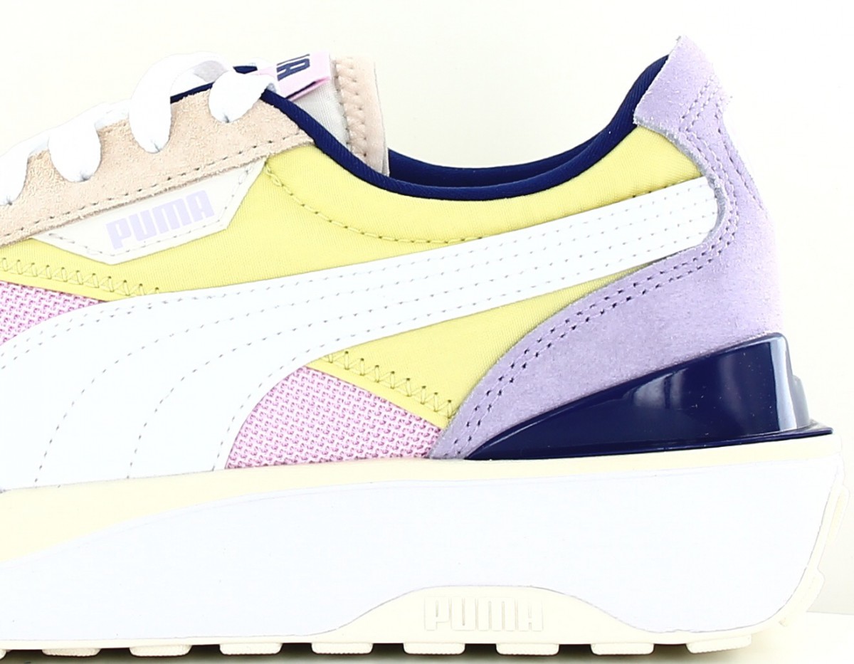 Puma Cruise rider silk rose blanc jaune mauve