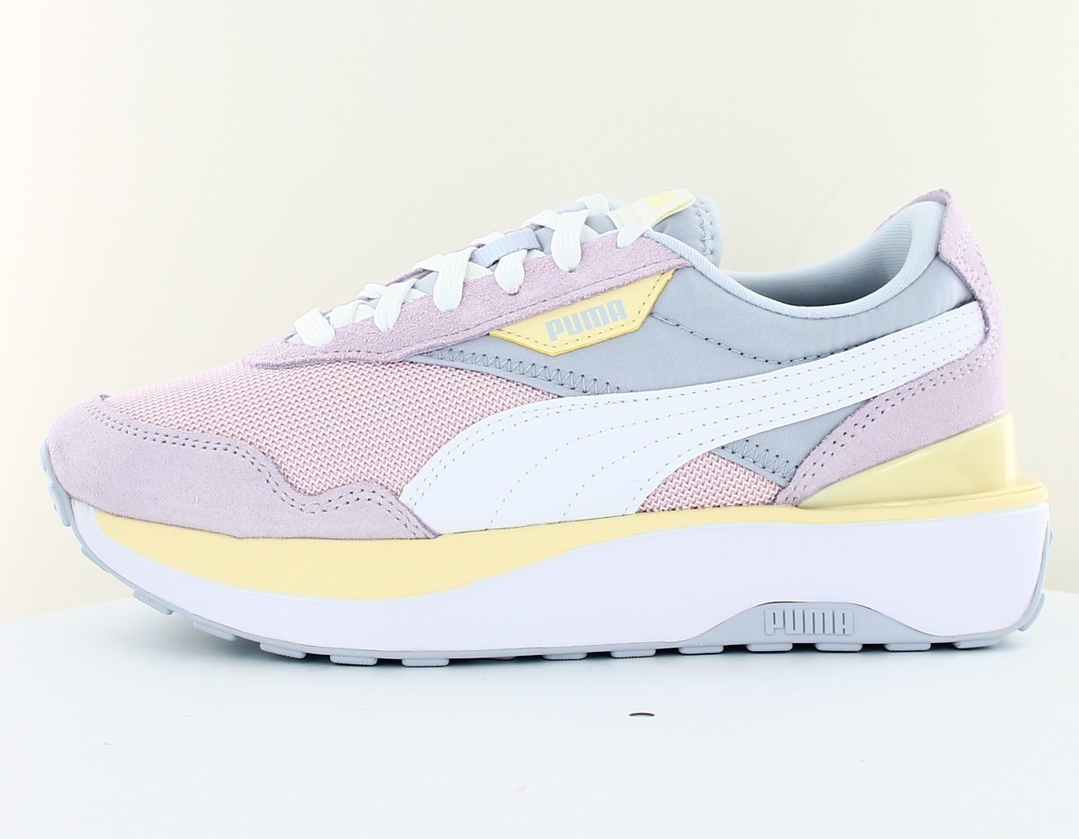 Puma Cruise rider silk rose pale blanc jaune gris