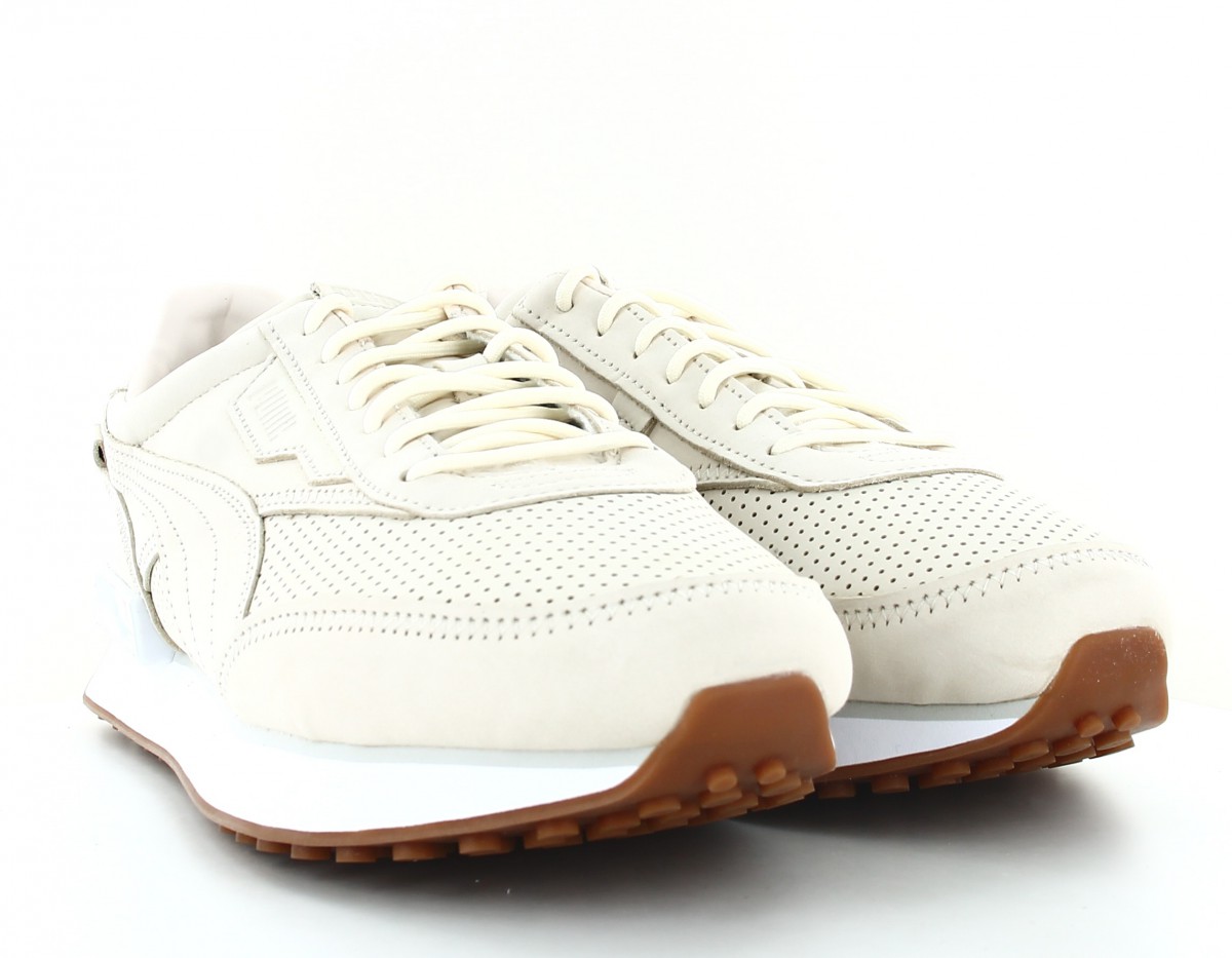 Puma Future rider premium beige blanc gomme