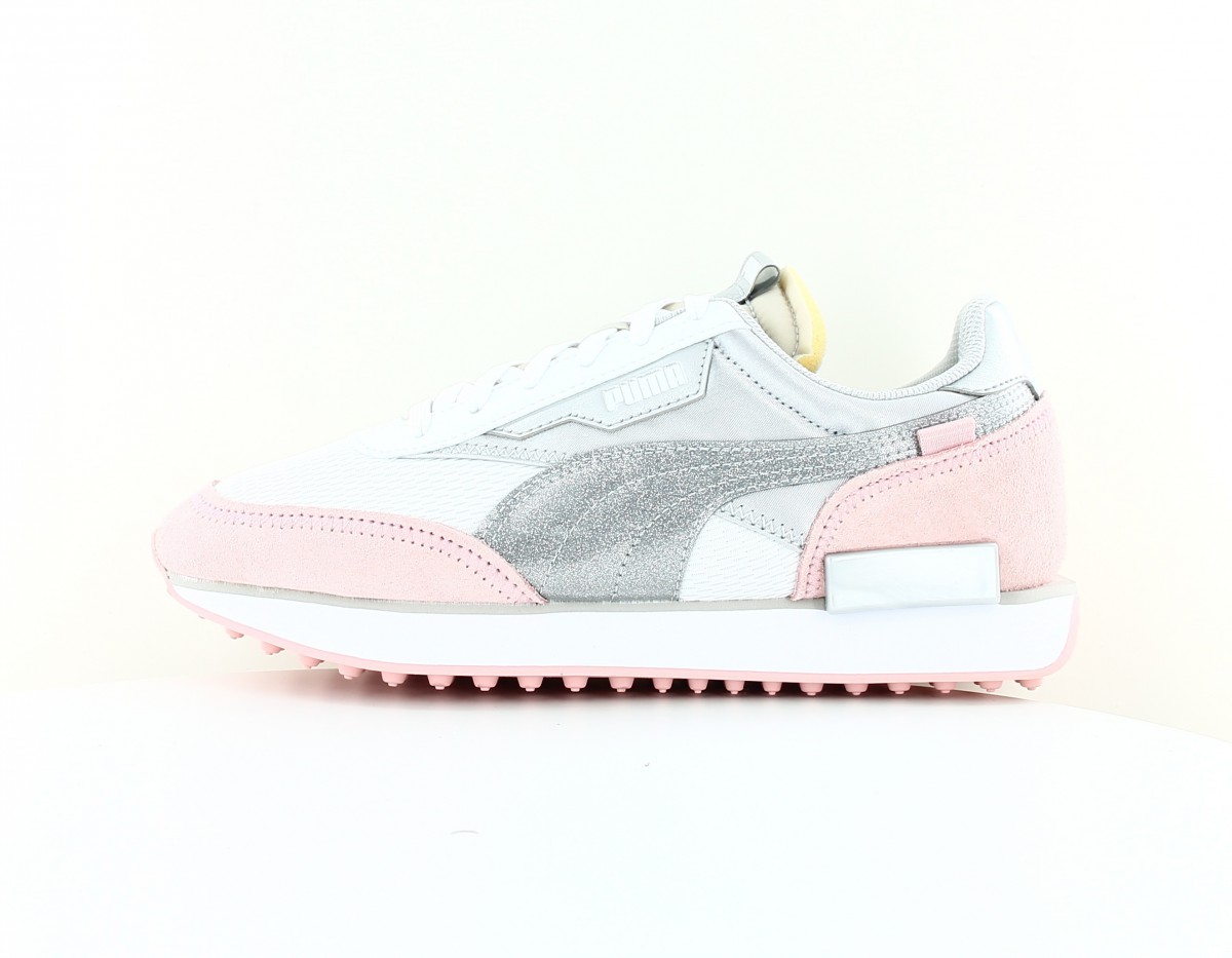 Puma Future rider arctic gs blanc argent rose