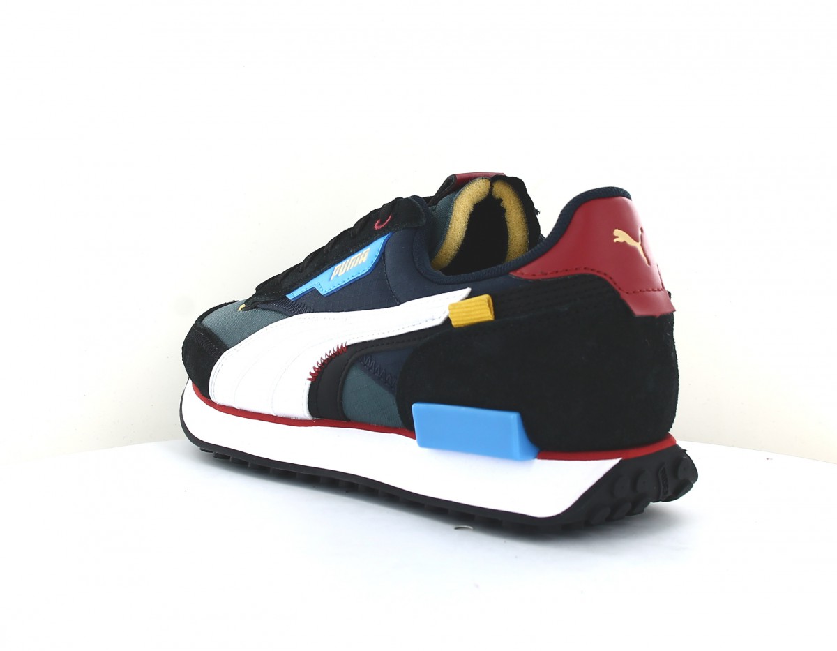 Puma Future rider displaced noir blanc bleu marron